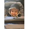 imageNIce Caps Little Kids Boys Baby Fleece Flap Hat Mitten Winter Set Sherpa Lined Toddler InfantCharcoal Gray