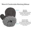 imageNIce Caps Little Kids Boys Baby Fleece Flap Hat Mitten Winter Set Sherpa Lined Toddler InfantCharcoal Gray