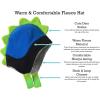 imageNIce Caps Toddler Baby Hat Mitten Set Boys Dino Fleece Gloves Warm Sherpa LinedBlackRoyalNeon Green Dino Infant