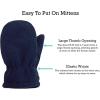 imageNIce Caps Toddler Baby Hat Mitten Set Boys Dino Fleece Gloves Warm Sherpa LinedNavy Dino