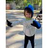 imageNIce Caps Toddler Baby Hat Mitten Set Boys Dino Fleece Gloves Warm Sherpa LinedRoyalNeon BlueNeon Green