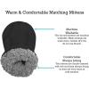 imageNIce Caps Toddler Baby Winter Hat Mitten Set  Kids Boys Girls Gloves Fleece Sherpa LinedBlack Infant