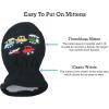 imageNIce Caps Toddler Baby Winter Hat Mitten Set  Kids Boys Girls Gloves Fleece Sherpa LinedBlack Trucks Embroidery  Infant