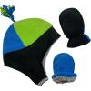 imageNIce Caps Toddler Baby Winter Hat Mitten Set  Kids Boys Girls Gloves Fleece Sherpa LinedBlackRoyalNeon Green Infant