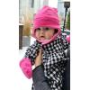 imageNIce Caps Toddler Baby Winter Hat Mitten Set  Kids Boys Girls Gloves Fleece Sherpa LinedBlackRoyalNeon Green Infant