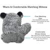 imageNIce Caps Toddler Baby Winter Hat Mitten Set  Kids Boys Girls Gloves Fleece Sherpa LinedEars  Gray Mix