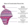 imageNIce Caps Toddler Baby Winter Hat Mitten Set  Kids Boys Girls Gloves Fleece Sherpa LinedFair Isle Print Infant