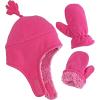 imageNIce Caps Toddler Baby Winter Hat Mitten Set  Kids Boys Girls Gloves Fleece Sherpa LinedFuchsia