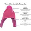 imageNIce Caps Toddler Baby Winter Hat Mitten Set  Kids Boys Girls Gloves Fleece Sherpa LinedFuchsia Poms