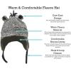 imageNIce Caps Toddler Baby Winter Hat Mitten Set  Kids Boys Girls Gloves Fleece Sherpa LinedGrey Mix Infant