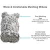 imageNIce Caps Toddler Baby Winter Hat Mitten Set  Kids Boys Girls Gloves Fleece Sherpa LinedGrey Mix Infant