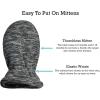 imageNIce Caps Toddler Baby Winter Hat Mitten Set  Kids Boys Girls Gloves Fleece Sherpa LinedGrey Variegated Stripes Infant