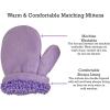 imageNIce Caps Toddler Baby Winter Hat Mitten Set  Kids Boys Girls Gloves Fleece Sherpa LinedLight Purple