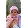 imageNIce Caps Toddler Baby Winter Hat Mitten Set  Kids Boys Girls Gloves Fleece Sherpa LinedLight Purple