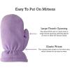imageNIce Caps Toddler Baby Winter Hat Mitten Set  Kids Boys Girls Gloves Fleece Sherpa LinedLight Purple