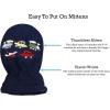 imageNIce Caps Toddler Baby Winter Hat Mitten Set  Kids Boys Girls Gloves Fleece Sherpa LinedNavy 1 Infant