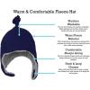 imageNIce Caps Toddler Baby Winter Hat Mitten Set  Kids Boys Girls Gloves Fleece Sherpa LinedNavy