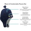 imageNIce Caps Toddler Baby Winter Hat Mitten Set  Kids Boys Girls Gloves Fleece Sherpa LinedNavy Animal Faces  Infant