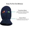 imageNIce Caps Toddler Baby Winter Hat Mitten Set  Kids Boys Girls Gloves Fleece Sherpa LinedNavy Choo Choo Train Infant