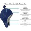 imageNIce Caps Toddler Baby Winter Hat Mitten Set  Kids Boys Girls Gloves Fleece Sherpa LinedNavy Embossed Arrows