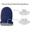 imageNIce Caps Toddler Baby Winter Hat Mitten Set  Kids Boys Girls Gloves Fleece Sherpa LinedNavy Embossed Arrows Infant