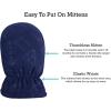 imageNIce Caps Toddler Baby Winter Hat Mitten Set  Kids Boys Girls Gloves Fleece Sherpa LinedNavy Embossed Arrows Infant