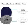 imageNIce Caps Toddler Baby Winter Hat Mitten Set  Kids Boys Girls Gloves Fleece Sherpa LinedNavy Infant