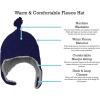 imageNIce Caps Toddler Baby Winter Hat Mitten Set  Kids Boys Girls Gloves Fleece Sherpa LinedNavy Infant