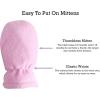 imageNIce Caps Toddler Baby Winter Hat Mitten Set  Kids Boys Girls Gloves Fleece Sherpa LinedPink  Infant