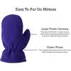 imageNIce Caps Toddler Baby Winter Hat Mitten Set  Kids Boys Girls Gloves Fleece Sherpa LinedPurple