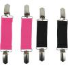 imageNIce Caps 2 Pairs Kids Mitten Clips  Strong Strainless Steel with TeethBlackFuchsia  2 Pair Pack
