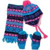 Purple/Neon Pink/Turq Mittens