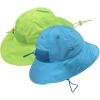 imageNIce Caps Kids Sun Hats UPF 50 UV Protection 2Pack Boys Girls Toddler Adjustable Mesh LinedNeon BlueNeon Green  2 Pack