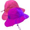 imageNIce Caps Kids Sun Hats UPF 50 UV Protection 2Pack Boys Girls Toddler Adjustable Mesh LinedNeon PinkNeon Purple  Pack