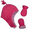 Fuchsia/Embossed Chevron Print Infant