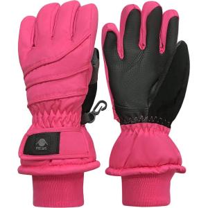 imageNIce Caps Kids Waterproof Winter Thinsulate Warm GlovesNeon Pink