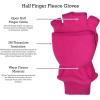 imageNIce Caps Kids Fingerless Glove Mitten Converter Winter Warm Thinsulate LinedFuchsia