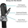 imageNIce Caps Kids Waterproof Snow Mittens Cold Weather Thinsulate InsulatedBlackGrey Dots