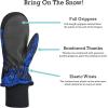 imageNIce Caps Kids Waterproof Snow Mittens Cold Weather Thinsulate InsulatedDigital Camo Blue