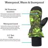 imageNIce Caps Kids Waterproof Snow Mittens Cold Weather Thinsulate InsulatedDigital Camo Neon Green