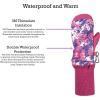 imageNIce Caps Kids Waterproof Snow Mittens Cold Weather Thinsulate InsulatedFuchsia Dots