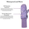 imageNIce Caps Kids Waterproof Snow Mittens Cold Weather Thinsulate InsulatedLight Purple Pixels