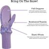 imageNIce Caps Kids Waterproof Snow Mittens Cold Weather Thinsulate InsulatedLight Purple Pixels