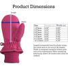 imageNIce Caps Kids Waterproof Snow Mittens Cold Weather Thinsulate InsulatedNeon Purple