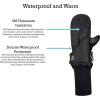 imageNIce Caps Kids Waterproof Snow Mittens Long Cuff Boys Girls Thinsulate Insulated GlovesBlack