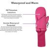 imageNIce Caps Kids Waterproof Snow Mittens Long Cuff Boys Girls Thinsulate Insulated GlovesFuchsia