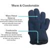 imageNIce Caps Little Kids Fleece Gloves Winter Warm Sherpa Lined EasyOn BoysNavy