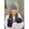 imageNIce Caps Little Kids Winter Gloves Cable Knit Warm Sherpa Lining GirlsBlack