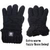 imageNIce Caps Little Kids Winter Gloves Cable Knit Warm Sherpa Lining GirlsBlack