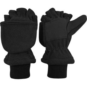 imageNIce Caps Kids Fingerless Glove Mitten Converter Winter Warm Thinsulate LinedBlack Solid